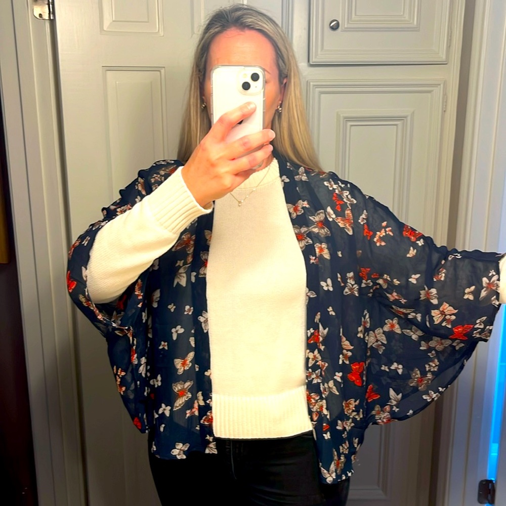 Xhileration Butterfly Poncho